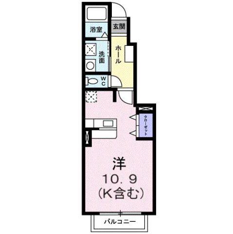 チアーズ(ワンルーム/1階)の間取り写真