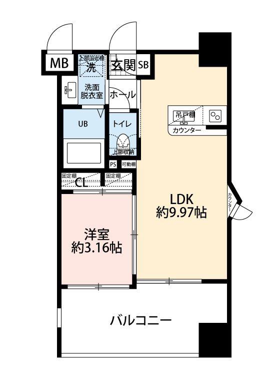 サヴォイ セントオブガーデン(1LDK/12階)の間取り写真
