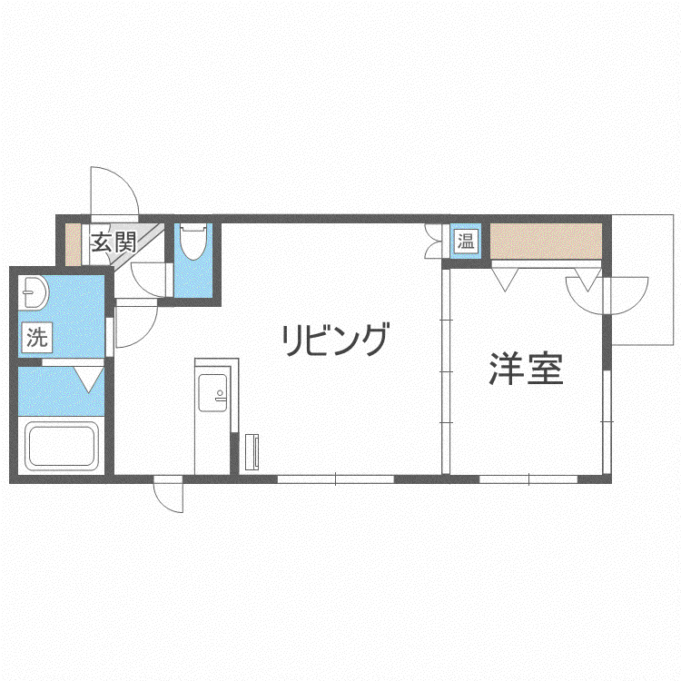 モルティーニ麻生(1LDK/4階)の間取り写真