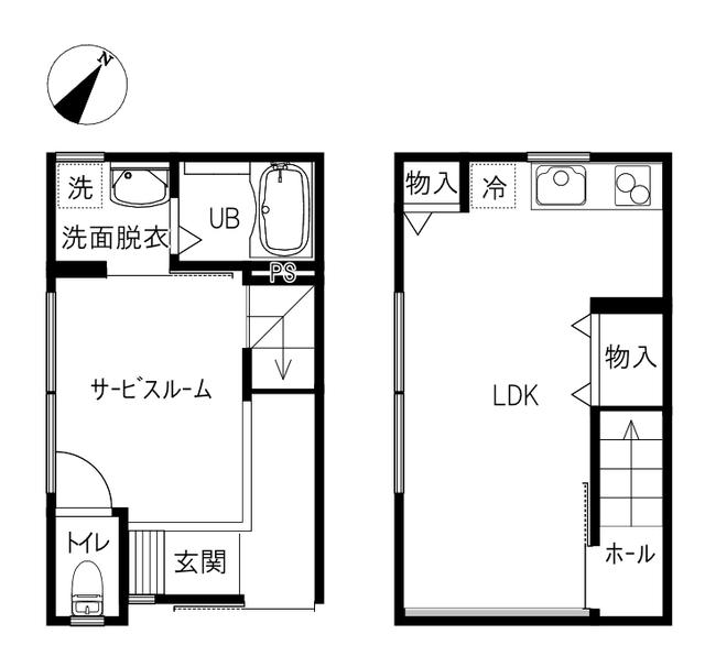 PLUSA(ワンルーム/1階)の間取り写真