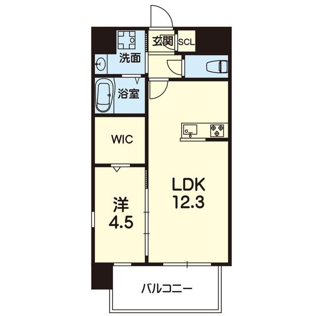 ライズ世安(1LDK/2階)の間取り写真