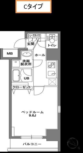 KDX岩本町レジデンス(1K/3階)の間取り写真