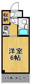 ビバリーヒルズ泉尾(ワンルーム/8階)の間取り写真