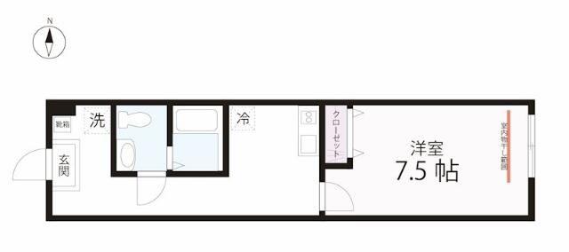 QUIET CRAB HOUSE 瀬谷2(1K/2階)の間取り写真
