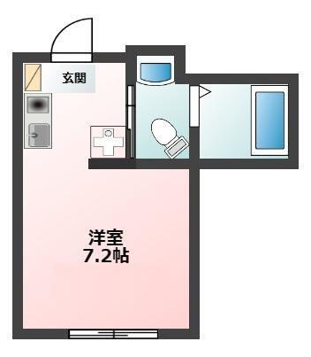 ルラシオン沼袋(ワンルーム/2階)の間取り写真