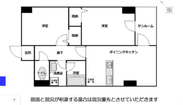 COCOハウス西葛西(2DK/7階)の間取り写真