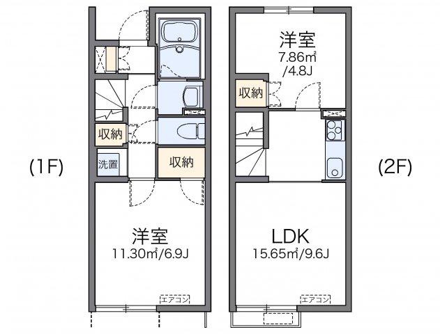 レオネクスト八代福正I(2LDK/1階)の間取り写真