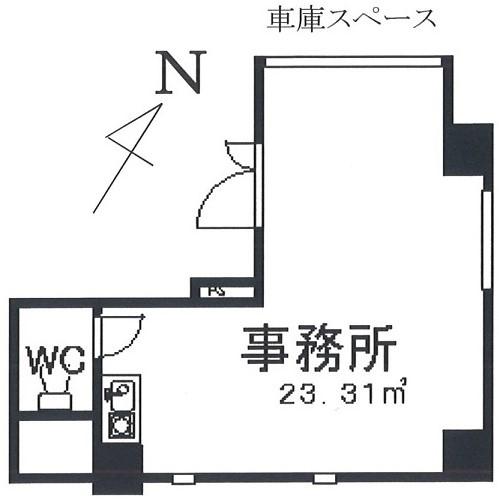 六甲ローズマンション(ワンルーム/1階)の間取り写真