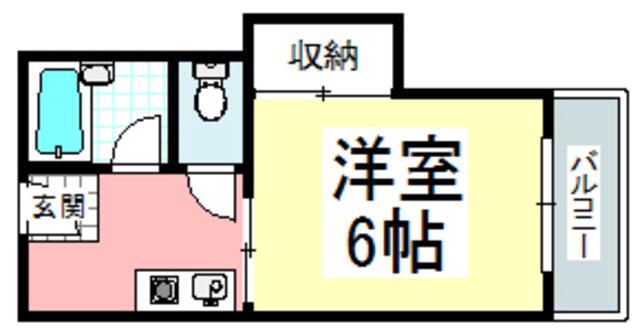 クボタハイツ(1K/2階)の間取り写真