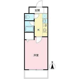 レジスコート東難波I(1K/2階)の間取り写真