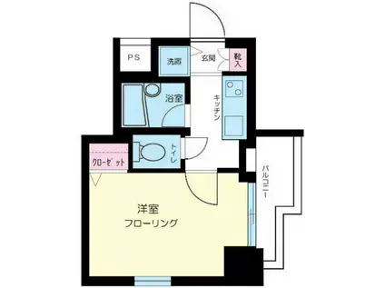 クレアシオン六本木(1K/9階)の間取り写真