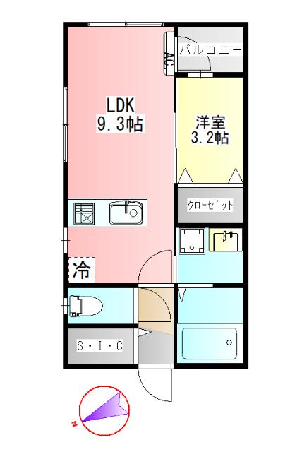 PRECIOUS ICHINOMIYA(1LDK/3階)の間取り写真