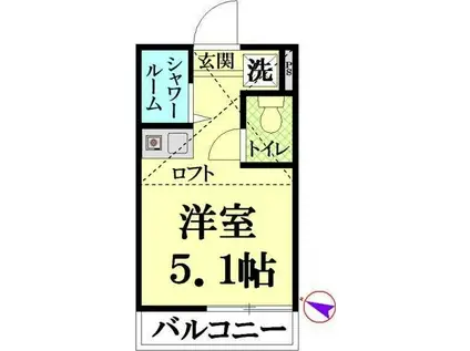 マグニフィセント鶴見(ワンルーム/2階)の間取り写真