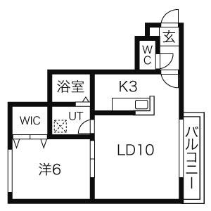サン・エスポワール(1LDK/4階)の間取り写真