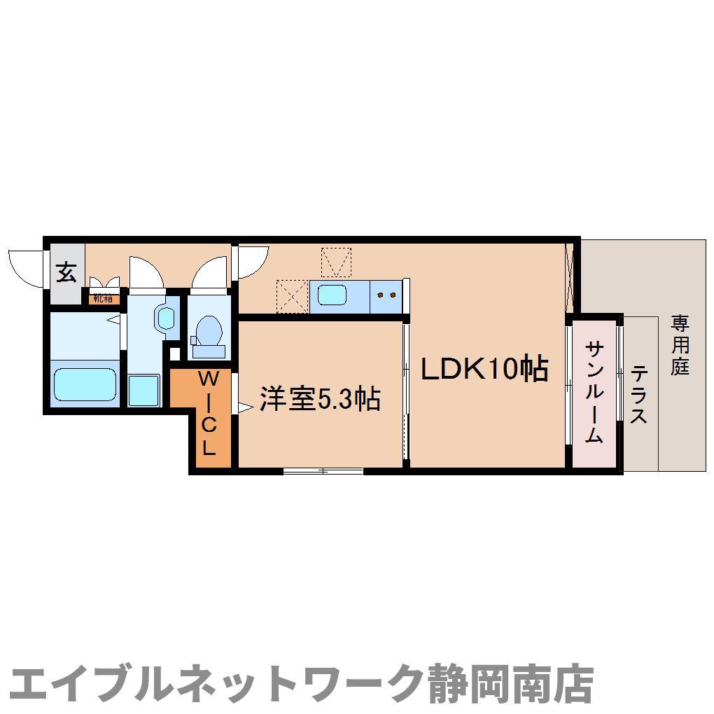 ソレイユ・ブリアン(1LDK/1階)の間取り写真