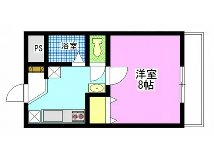 スカイハイツ芳泉(1K/3階)の間取り写真