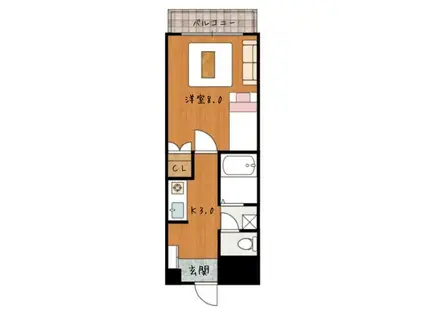 近藤マンション(1K/2階)の間取り写真