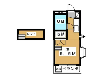 サンプレイス東大和(ワンルーム/2階)の間取り写真
