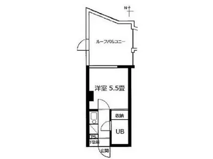 用賀パレス(1K/2階)の間取り写真