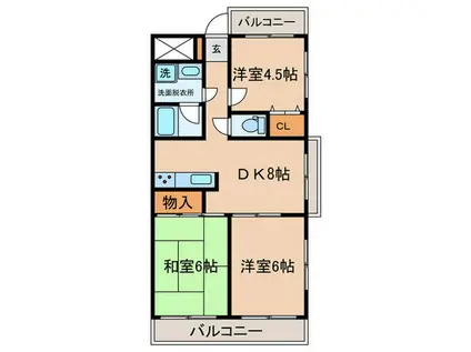 グレース新川崎(3DK/4階)の間取り写真