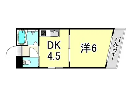 RIORA塚本II(1DK/5階)の間取り写真
