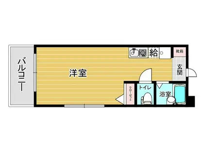 パンルネックス・クリスタル博多III(ワンルーム/2階)の間取り写真