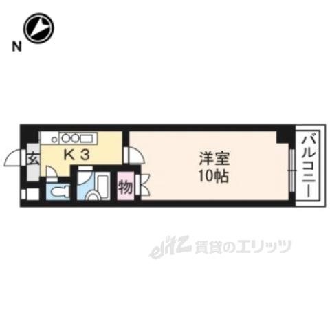 アートプラザ南笠(1K/2階)の間取り写真