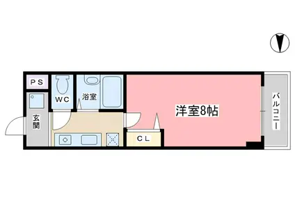 ピアプレミール(1K/4階)の間取り写真