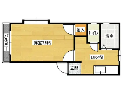 ハイムペガサス(1K/2階)の間取り写真