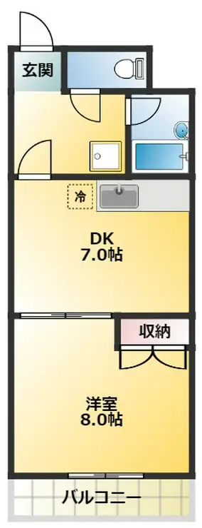 パークサイドマンション松が丘 2階階 間取り