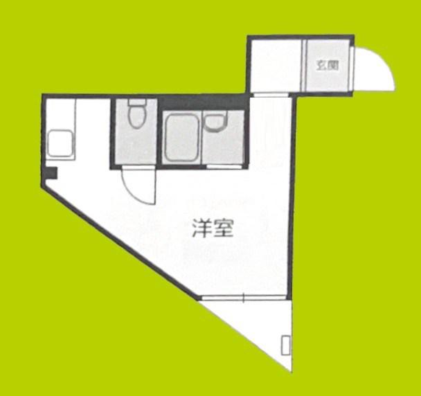 住之江I番館(ワンルーム/1階)の間取り写真