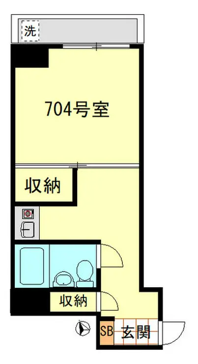 セブンスターマンション第8五反田 7階階 間取り