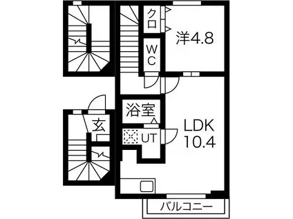 ROGER CONFORT III(1LDK/3階)の間取り写真