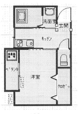 セントピア我孫子(1K/1階)の間取り写真