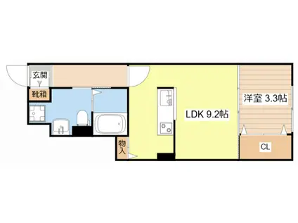 LA TOUR GOIDEN(1LDK/1階)の間取り写真