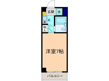 OMレジデンス金沢十三間町(1K/3階)の間取り写真