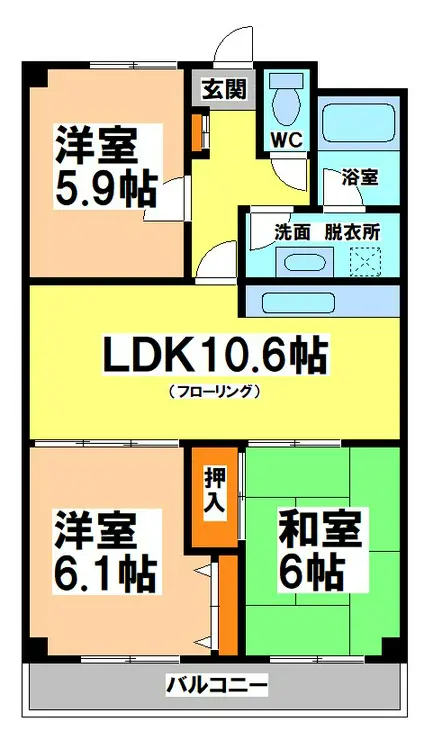 エスポワール小金井 3階階 間取り