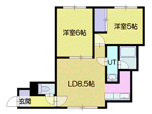 エポーズ02(2LDK/2階)の間取り写真