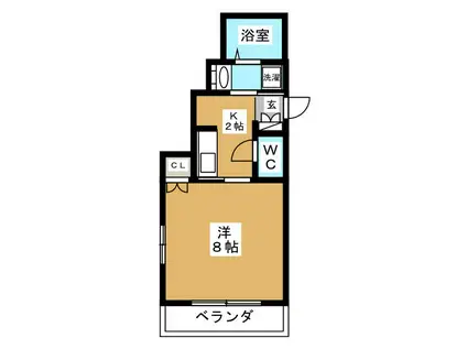ノーマジーン(1K/1階)の間取り写真