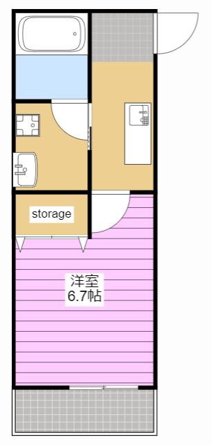 SPADE/(1K/1階)の間取り写真