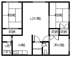 光ハイツ(3LDK/1階)の間取り写真