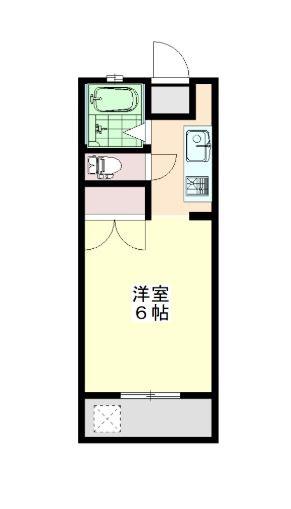 セントラルハウス上荒田(1K/3階)の間取り写真
