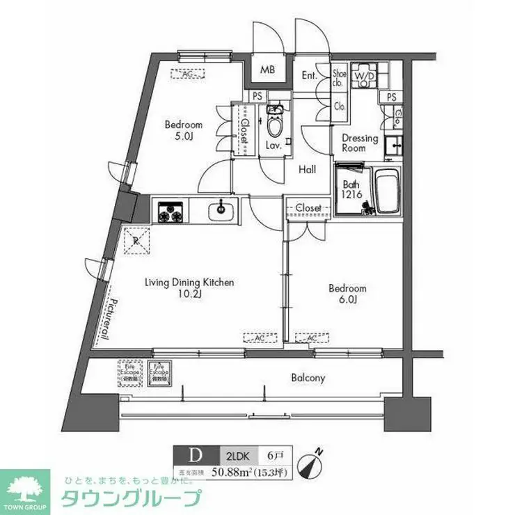 プラウドフラット三軒茶屋 10階階 間取り