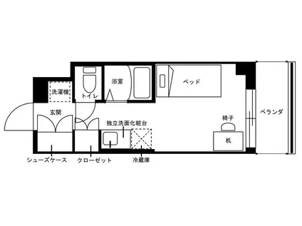 MIRAIフォレスタ仙台青葉通(ワンルーム/11階)の間取り写真