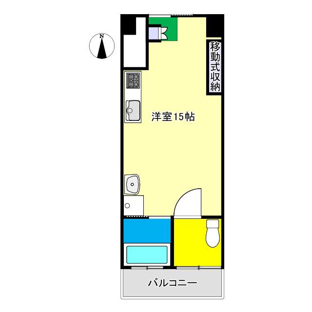 グランドール上街(ワンルーム/6階)の間取り写真