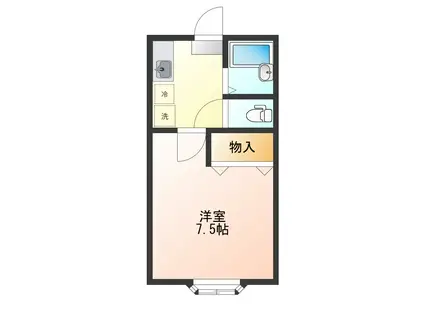 アメニティーコーポ310(1K/2階)の間取り写真