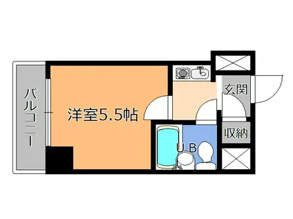 リブポート宇都宮(1K/6階)の間取り写真