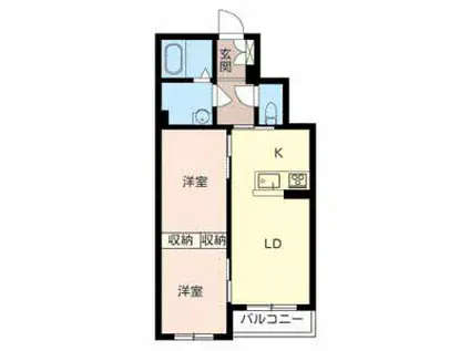 シャーメゾンK-IV(2LDK/2階)の間取り写真