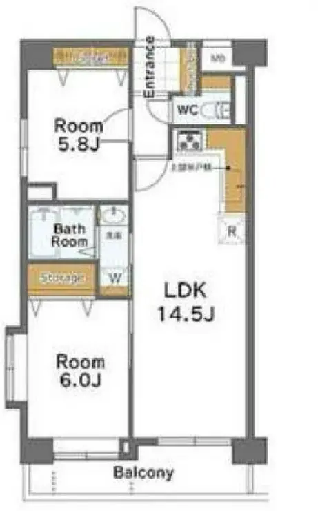センチュリー横浜関内 9階階 間取り