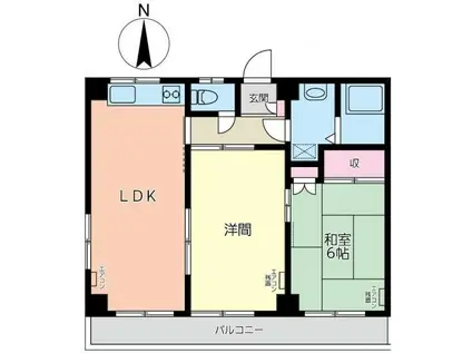 コスモAOI文京(2LDK/4階)の間取り写真